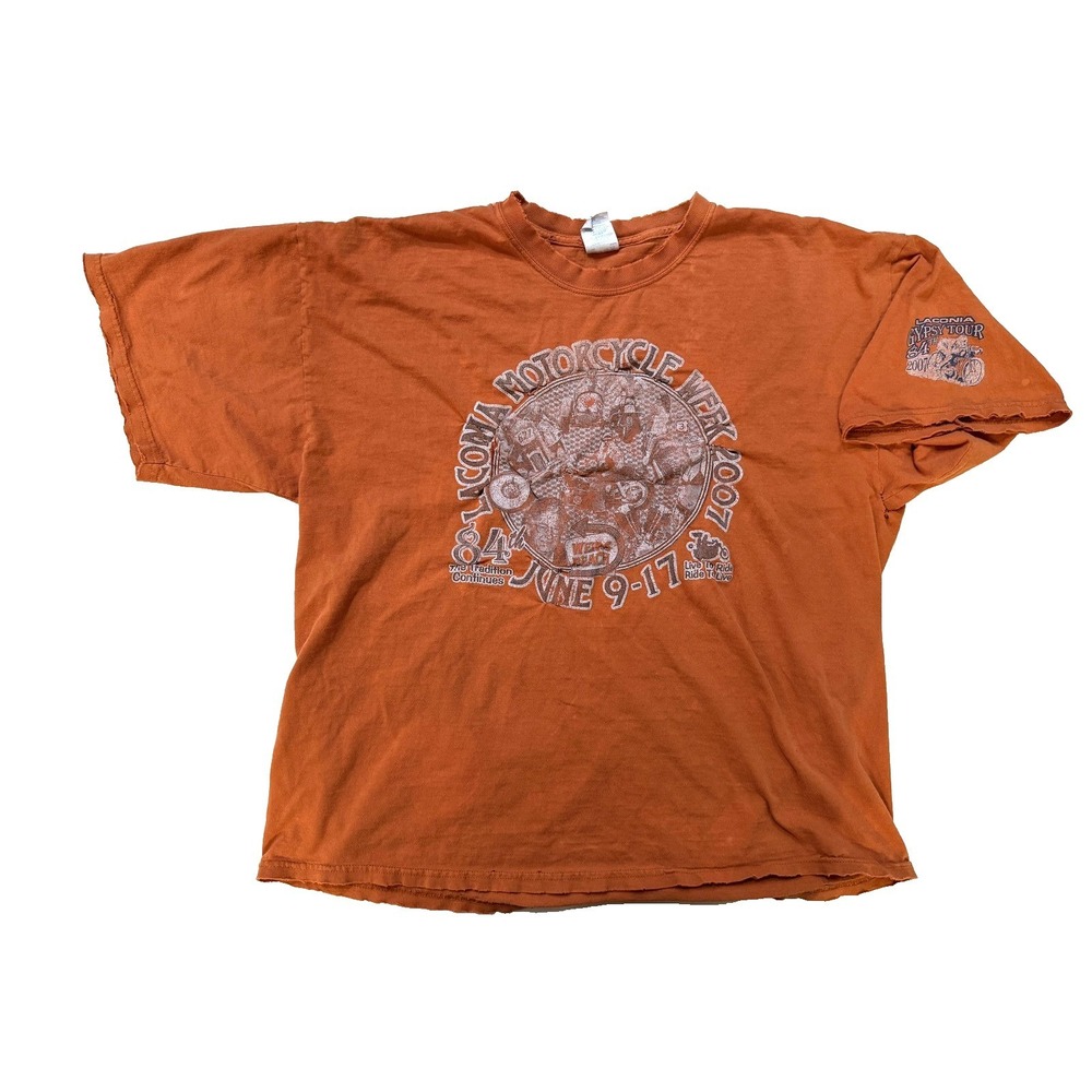 Y2K Biker TShirt Men XL Insane Wear Thrasher Laconia Bike Week 2007 Streetwear‎